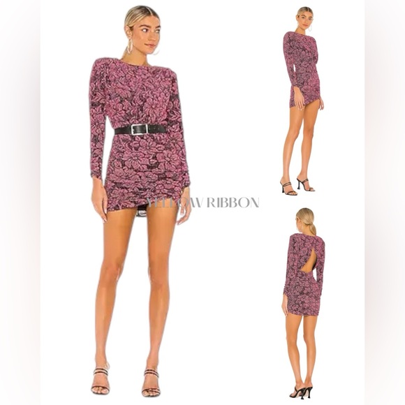 🆕 FOR LOVE AND LEMONS | SHAILEE MINI DRESS | MULBERRY | SIZE: XS - Picture 3 of 6
